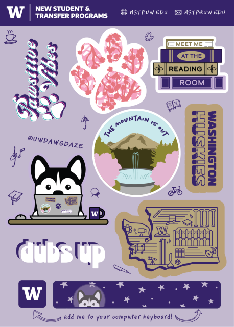 Welcome package stickers
