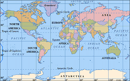 Map of the world